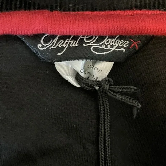Artuful Dodger Varsity Jacket Mens Size Large Black Cracking Skulls Bomber